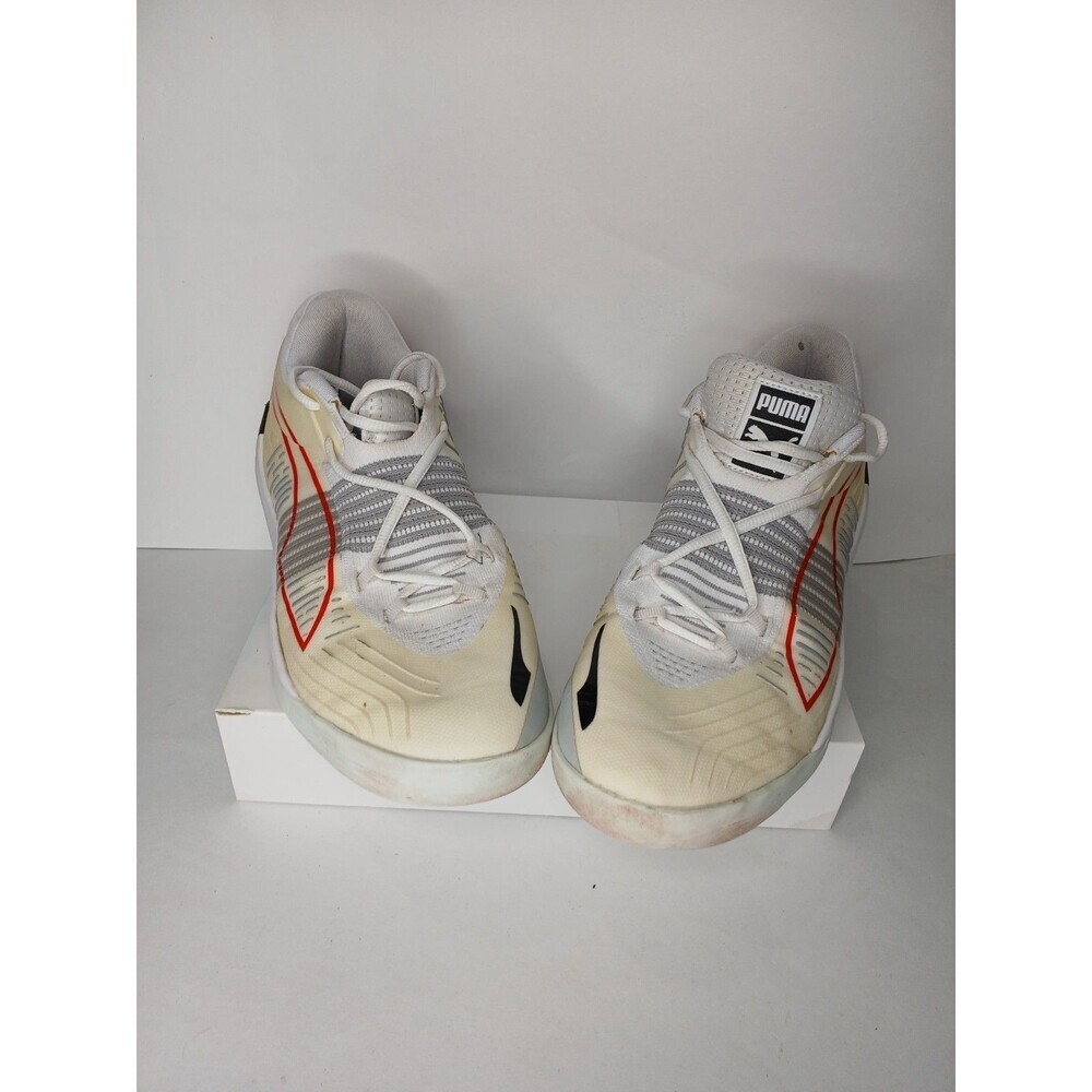 Puma Fusion Nitro Team BasketballShoesWhite Gra RedMen'sSize 11 AthleticSneakers - Picture 6 of 7